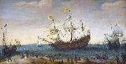 Hendrik Cornelisz. Vroom The Mauritius and other East Indiamen china oil painting artist